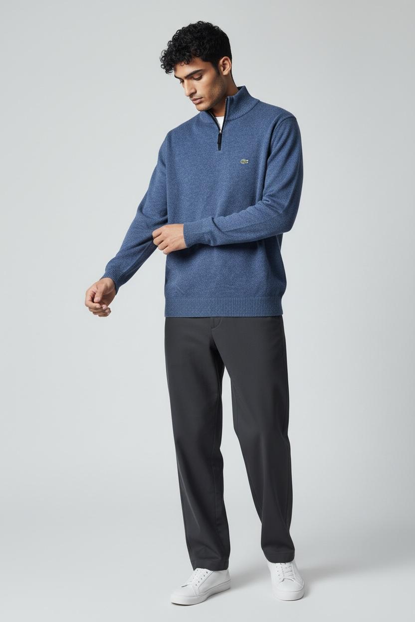 Quarter Zip Lacoste Pura Lana